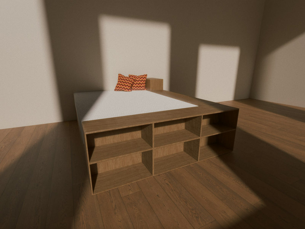 Moderne seng i lyst rum — Bo Studio